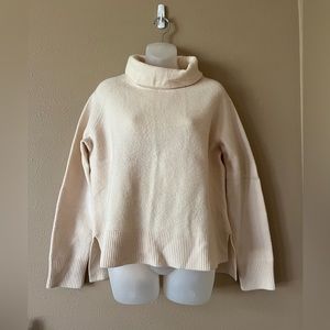 Allsaints Axa rollneck sweater in cream size small